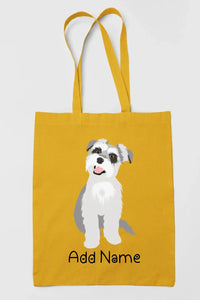 Personalized Schnauzer Love Zippered Tote Bag-Accessories-Accessories, Bags, Dog Mom Gifts, Personalized, Schnauzer-17