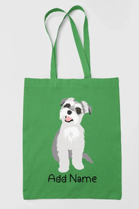 Personalized Schnauzer Love Zippered Tote Bag-Accessories-Accessories, Bags, Dog Mom Gifts, Personalized, Schnauzer-18