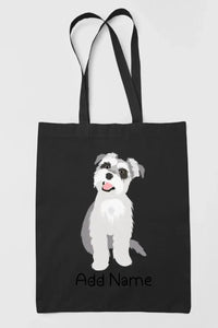 Personalized Schnauzer Love Zippered Tote Bag-Accessories-Accessories, Bags, Dog Mom Gifts, Personalized, Schnauzer-19