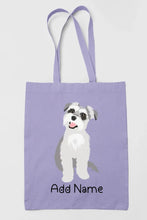 Load image into Gallery viewer, Personalized Schnauzer Love Zippered Tote Bag-Accessories-Accessories, Bags, Dog Mom Gifts, Personalized, Schnauzer-Zippered Tote Bag-Pastel Purple-Classic-2