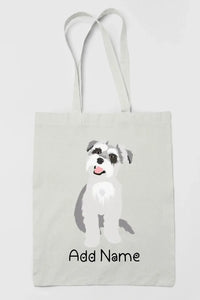 Personalized Schnauzer Love Zippered Tote Bag-Accessories-Accessories, Bags, Dog Mom Gifts, Personalized, Schnauzer-3