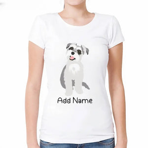 Personalized Schnauzer Mom T Shirt for Women-Customizer-Apparel, Dog Mom Gifts, Personalized, Schnauzer, Shirt, T Shirt-2