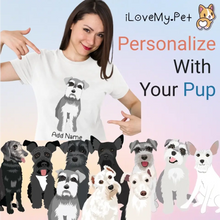Load image into Gallery viewer, Personalized Schnauzer Mom T Shirt for Women-Customizer-Apparel, Dog Mom Gifts, Personalized, Schnauzer, Shirt, T Shirt-Modal T-Shirts-White-XL-1