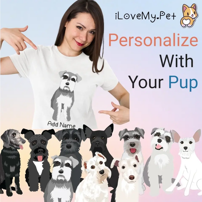 Personalized Schnauzer Mom T Shirt for Women-Customizer-Apparel, Dog Mom Gifts, Personalized, Schnauzer, Shirt, T Shirt-1