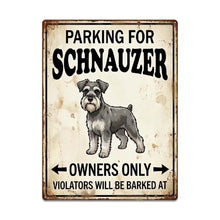 Load image into Gallery viewer, Personalized Schnauzer Sign - Funny Parking Sign - Match Your Dog’s Coat Color-Sign Board-Car Accessories,Schnauzer,Sign Board-Large-One Size-6