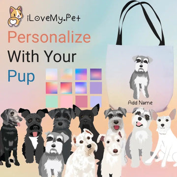 Personalized Schnauzer Small Tote Bag 360x