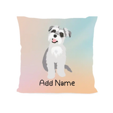 Load image into Gallery viewer, Personalized Schnauzer Soft Plush Pillowcase-Home Decor-Dog Dad Gifts, Dog Mom Gifts, Home Decor, Personalized, Pillows, Schnauzer-Soft Plush Pillowcase-As Selected-12&quot;x12&quot;-2