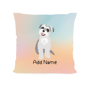 Personalized Schnauzer Soft Plush Pillowcase-Home Decor-Dog Dad Gifts, Dog Mom Gifts, Home Decor, Personalized, Pillows, Schnauzer-Soft Plush Pillowcase-As Selected-12"x12"-2