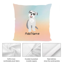 Load image into Gallery viewer, Personalized Schnauzer Soft Plush Pillowcase-Home Decor-Dog Dad Gifts, Dog Mom Gifts, Home Decor, Personalized, Pillows, Schnauzer-3