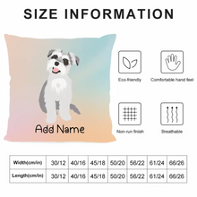Load image into Gallery viewer, Personalized Schnauzer Soft Plush Pillowcase-Home Decor-Dog Dad Gifts, Dog Mom Gifts, Home Decor, Personalized, Pillows, Schnauzer-4