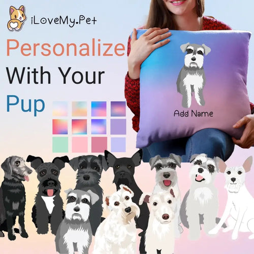 Personalized Schnauzer Soft Plush Pillowcase