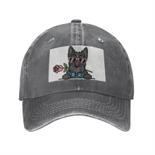Load image into Gallery viewer, Personalized Scottish Terrier Baseball Cap - Romeo Scottish Terrier Design - Match Your Dog's Coat Color-Hats &amp; Caps-Accessories,Baseball Caps,Dog Mom Gifts-Gray-One Size-3