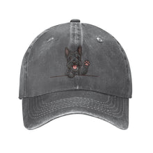 Load image into Gallery viewer, Personalized Scottish Terrier Baseball Cap - Waving Scottish Terrier Design - Match Your Dog's Coat Color-Hats &amp; Caps-red-Deep Heather-One Size-3