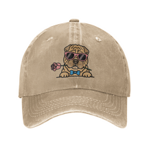 Load image into Gallery viewer, Personalized Shar Pei Baseball Cap - Romeo Shar Pei Design - Match Your Dog's Coat Color-Hats &amp; Caps-Accessories,Baseball Caps,Dog Mom Gifts-Beige-One Size-4