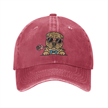 Load image into Gallery viewer, Personalized Shar Pei Baseball Cap - Romeo Shar Pei Design - Match Your Dog's Coat Color-Hats &amp; Caps-Accessories,Baseball Caps,Dog Mom Gifts-Wine Red-One Size-3