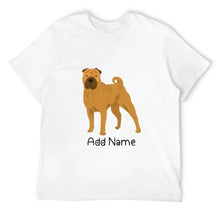 Load image into Gallery viewer, Personalized Shar Pei Dad Cotton T Shirt-Apparel-Apparel, Dog Dad Gifts, Personalized, Shar Pei, Shirt, T Shirt-Men&#39;s Cotton T Shirt-White-Medium-10