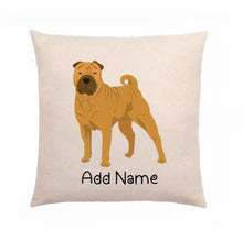 Load image into Gallery viewer, Personalized Shar Pei Linen Pillowcase-Linen Pillow Case-Cotton-Linen-16"x16"
