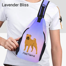 Load image into Gallery viewer, Personalized Shar Pei Love Unisex Sling Bag Backpack-Accessories-Shar Pei-Unisex Sling Bag Backpack-Lavender Bliss-One Size-15