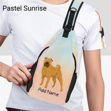 Load image into Gallery viewer, Personalized Shar Pei Love Unisex Sling Bag Backpack-Accessories-Shar Pei-Unisex Sling Bag Backpack-Pastel Sunrise-One Size-21