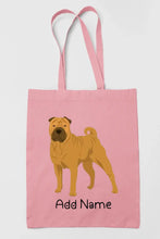 Load image into Gallery viewer, Personalized Shar Pei Love Zippered Tote Bag-Accessories-Accessories, Bags, Dog Mom Gifts, Personalized, Shar Pei-11