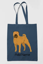 Load image into Gallery viewer, Personalized Shar Pei Love Zippered Tote Bag-Accessories-Accessories, Bags, Dog Mom Gifts, Personalized, Shar Pei-14