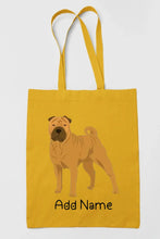 Load image into Gallery viewer, Personalized Shar Pei Love Zippered Tote Bag-Accessories-Accessories, Bags, Dog Mom Gifts, Personalized, Shar Pei-17