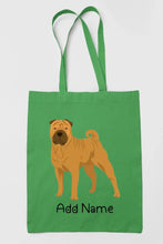 Load image into Gallery viewer, Personalized Shar Pei Love Zippered Tote Bag-Accessories-Accessories, Bags, Dog Mom Gifts, Personalized, Shar Pei-18