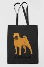 Load image into Gallery viewer, Personalized Shar Pei Love Zippered Tote Bag-Accessories-Accessories, Bags, Dog Mom Gifts, Personalized, Shar Pei-19