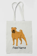 Load image into Gallery viewer, Personalized Shar Pei Love Zippered Tote Bag-Accessories-Accessories, Bags, Dog Mom Gifts, Personalized, Shar Pei-3