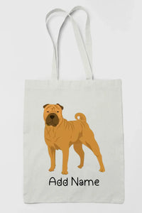 Personalized Shar Pei Love Zippered Tote Bag-Accessories-Accessories, Bags, Dog Mom Gifts, Personalized, Shar Pei-3