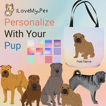 Load image into Gallery viewer, Personalized Shar Pei Small Tote Bag-Accessories-Accessories, Bags, Dog Mom Gifts, Personalized, Shar Pei-Small Tote Bag-Your Design-One Size-1