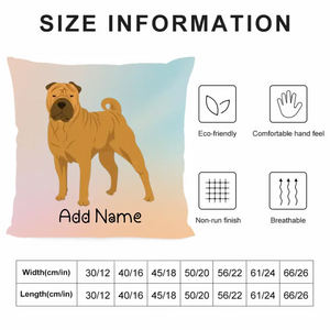 Personalized Shar Pei Soft Plush Pillowcase-Home Decor-Dog Dad Gifts, Dog Mom Gifts, Home Decor, Personalized, Pillows, Shar Pei-4