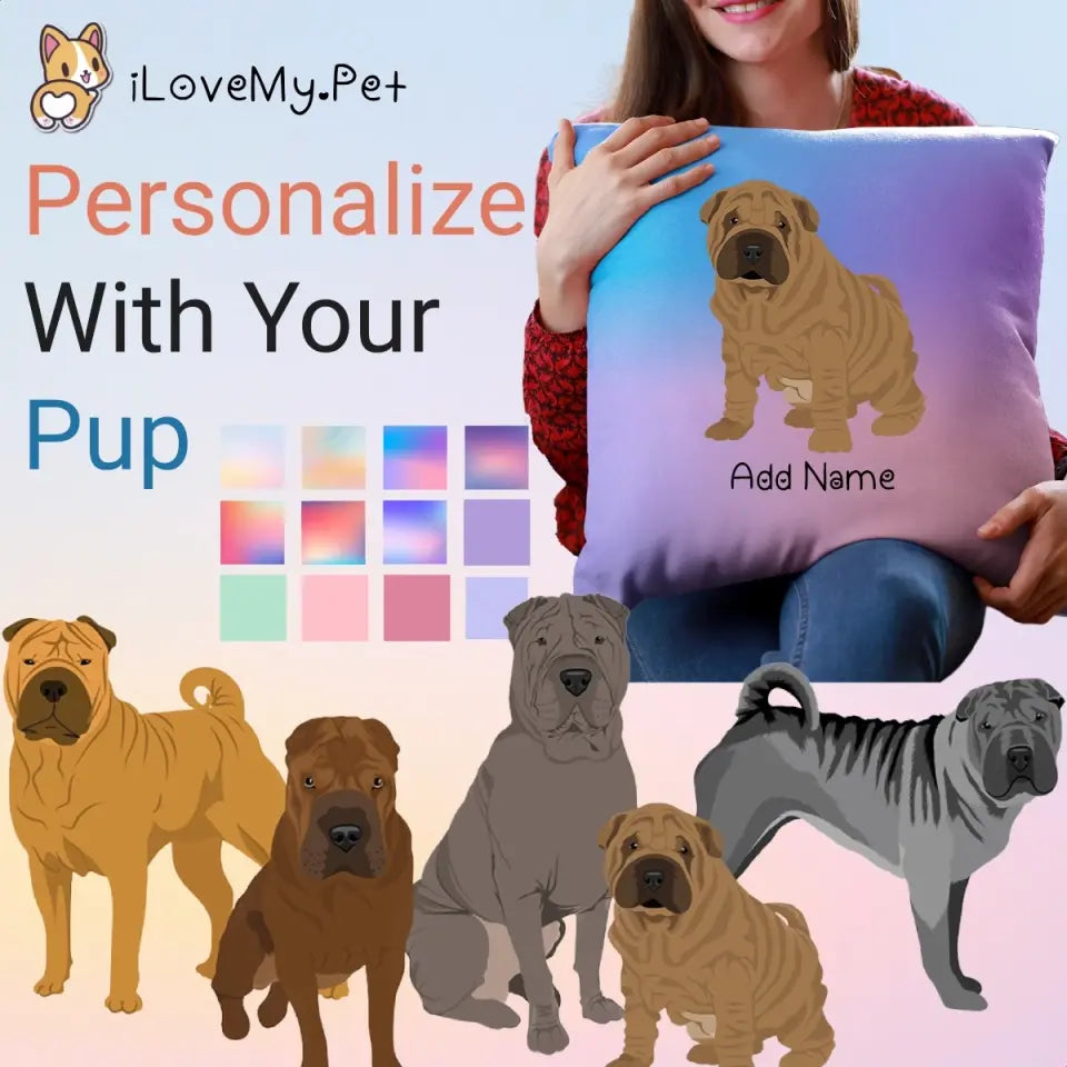 Personalized Shar Pei Soft Plush Pillowcase 1512x