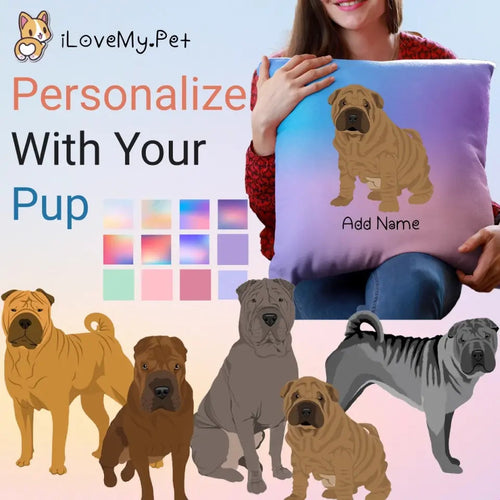 Personalized Shar Pei Soft Plush Pillowcase