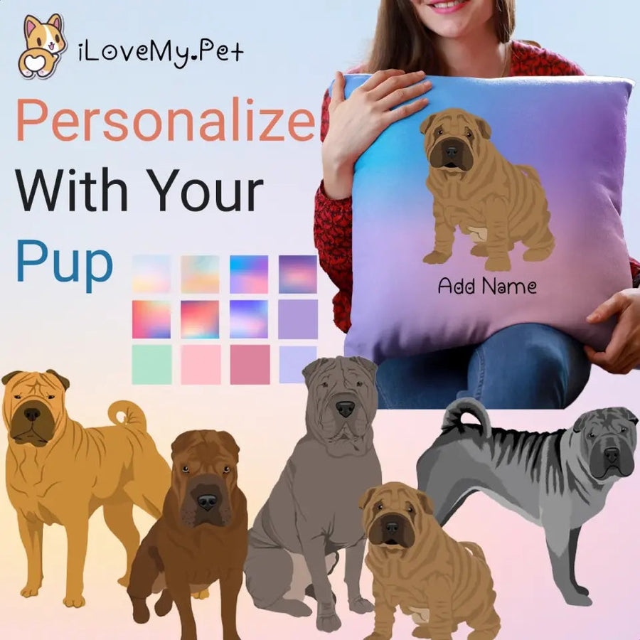 Personalized Shar Pei Soft Plush Pillowcase 900x
