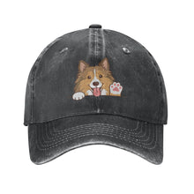 Load image into Gallery viewer, Personalized Shetland Sheepdog Baseball Cap - Waving Shetland Sheepdog Design - Match Your Dog's Coat Color-Hats &amp; Caps-Accessories,Baseball Caps,Dog Dad Gifts,Dog Mom Gifts,Shetland Sheepdog-Black-One Size-2