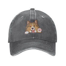 Load image into Gallery viewer, Personalized Shetland Sheepdog Baseball Cap - Waving Shetland Sheepdog Design - Match Your Dog's Coat Color-Hats &amp; Caps-Accessories,Baseball Caps,Dog Dad Gifts,Dog Mom Gifts,Shetland Sheepdog-Deep Heather-One Size-3