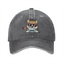 Load image into Gallery viewer, Personalized Shiba Inu Baseball Cap - Romeo Shiba Inu Design - Match Your Dog's Coat Color-Hats &amp; Caps-Accessories,Baseball Caps,Dog Mom Gifts-Gray-One Size-2