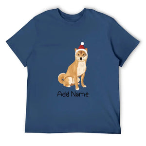 Personalized Shiba Inu Dad Cotton T Shirt-Apparel-Apparel, Dog Dad Gifts, Personalized, Shiba Inu, Shirt, T Shirt-Men's Cotton T Shirt-Navy Blue-Medium-12