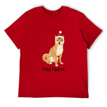 Load image into Gallery viewer, Personalized Shiba Inu Dad Cotton T Shirt-Apparel-Apparel, Dog Dad Gifts, Personalized, Shiba Inu, Shirt, T Shirt-Men&#39;s Cotton T Shirt-Red-Medium-14