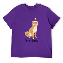 Load image into Gallery viewer, Personalized Shiba Inu Dad Cotton T Shirt-Apparel-Apparel, Dog Dad Gifts, Personalized, Shiba Inu, Shirt, T Shirt-Men&#39;s Cotton T Shirt-Purple-Medium-18