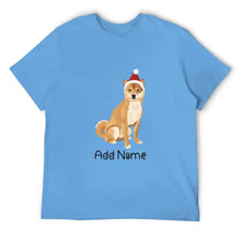 Load image into Gallery viewer, Personalized Shiba Inu Dad Cotton T Shirt-Apparel-Apparel, Dog Dad Gifts, Personalized, Shiba Inu, Shirt, T Shirt-Men&#39;s Cotton T Shirt-Sky Blue-Medium-2