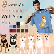 Load image into Gallery viewer, Personalized Shiba Inu Dad Cotton T Shirt-Apparel-Apparel, Dog Dad Gifts, Personalized, Shiba Inu, Shirt, T Shirt-1