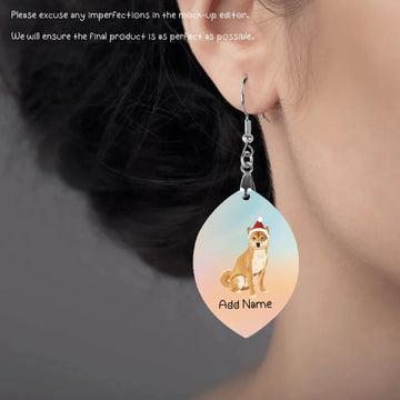 Personalized Shiba Inu Dog Mom Earrings-Dog Themed Jewellery-Shiba Inu-Personalized Dog Mom Earrings-Oval-One Size-3