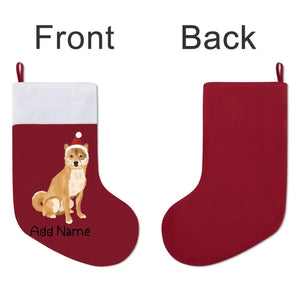 Personalized Shiba Inu Large Christmas Stocking-Christmas Ornament-Christmas, Home Decor, Personalized, Shiba Inu-Large Christmas Stocking-Christmas Red-One Size-3