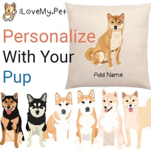 Load image into Gallery viewer, Personalized Shiba Inu Linen Pillowcase-Home Decor-Dog Dad Gifts, Dog Mom Gifts, Home Decor, Personalized, Pillows, Shiba Inu-Linen Pillow Case-Cotton-Linen-12&quot;x12&quot;-1