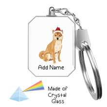 Load image into Gallery viewer, Personalized Shiba Inu Love Crystal Glass Keychain-Accessories-Shiba Inu-Crystal Keychain-Glass Crystal-One Size-2