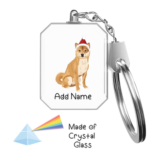 Personalized Shiba Inu Love Crystal Glass Keychain-Accessories-Shiba Inu-Crystal Keychain-Glass Crystal-One Size-2