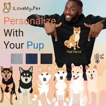 Personalized Shiba Inu Love Mens Warm Hoodie Sweatshirt 360x
