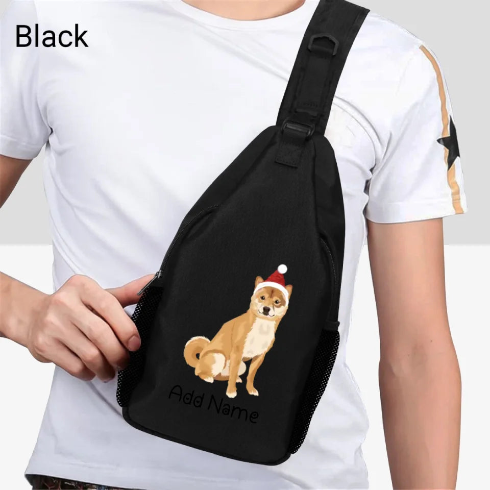 Personalized Shiba Inu Love Unisex Sling Bag Backpack-Accessories-Shiba Inu-Unisex Sling Bag Backpack-Black-One Size-2